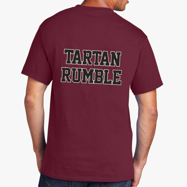 100% Heavyweight Cotton T Shirt: SG on Front and TARTAN RUMBLE on Back Thumbnail